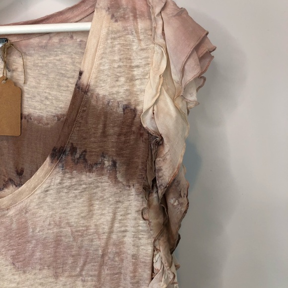 Young Fabulous & Broke tie dye linen shirt M NEW never worn - Picture 3 of 9